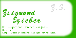 zsigmond szieber business card